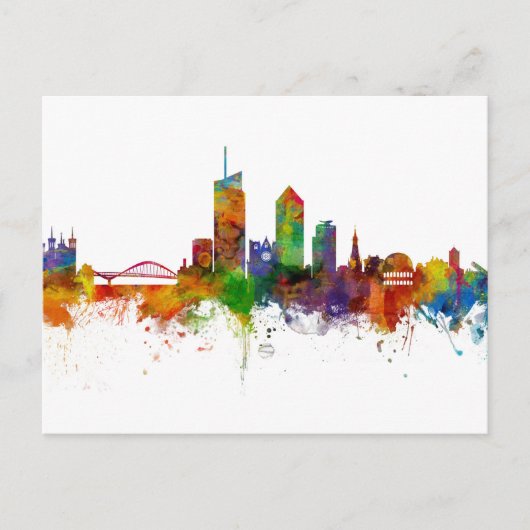 Carte Postale Lyon France Skyline (Devant)