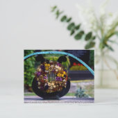 Carte Postale Lyre Aux Fleurs De Paille (Debout devant)