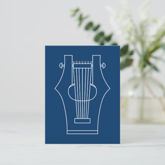 Carte Postale Lyre (lyre) - Instrument grec ancien (Debout devant)