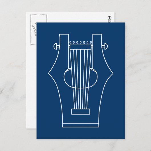 Carte Postale Lyre (lyre) - Instrument grec ancien (Devant / Derrière)