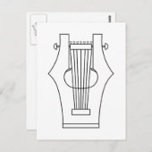 Carte Postale Lyre (lyre) - Instrument grec ancien (Devant / Derrière)