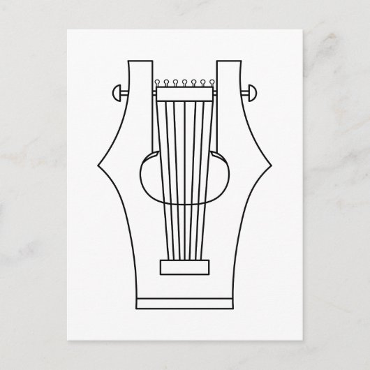 Carte Postale Lyre (lyre) - Instrument grec ancien (Devant)