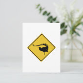 Carte Postale Lyrebird Crossing, Signal d'avertissement de trafi (Debout devant)