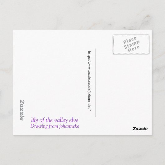 Carte Postale lys de la vallée elve (Dos)