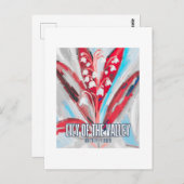 Carte Postale Lys de la vallée Mois de naissance Fleur Aquarelle (Devant / Derrière)