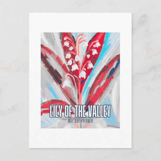 Carte Postale Lys de la vallée Mois de naissance Fleur Aquarelle (Devant)