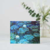 Carte Postale Lys d'eau (bleu) par Claude Monet (Debout devant)