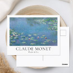 Carte Postale Lys d'eau Claude Monet<br><div class="desc">Carte postale avec Claude Monet Water Lys peinture vintage de la nature fleurie.</div>