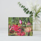 Carte Postale Lys d'eau rouge du sud de l'Inde (Debout devant)