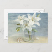 Carte Postale Lys et coquilles blancs (Devant / Derrière)