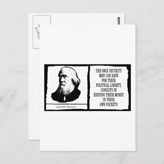 Carte Postale Lysander Spooner (Devant / Derrière)
