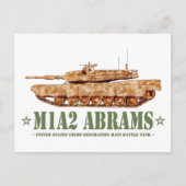 Carte Postale M1A2 Abrams US MBT Tank Desert Storm Vétérinaire (Devant)