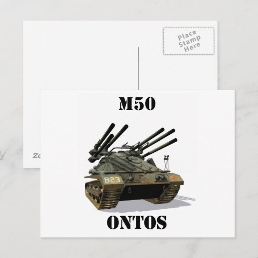 Carte postale M50 Ontos (Devant / Derrière)