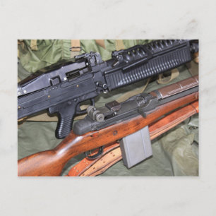 Carte Postale M60 MG & M14 Rifle côte à côte