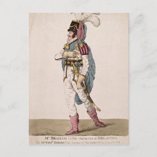 Carte Postale M. Braham dans le rôle d'Orlando (Devant)