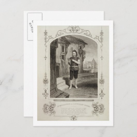 Carte Postale M. Buckstone en tant que Lancelot Gobbo, Acte II S (Devant / Derrière)