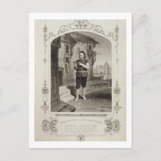 Carte Postale M. Buckstone en tant que Lancelot Gobbo, Acte II S (Devant)