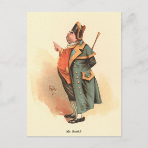 Carte Postale M. Bumble par Kyd, Oliver Twist de Charles Dickens