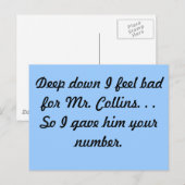 Carte postale M. Collins (Devant / Derrière)