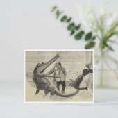 Carte Postale "M. Crocodile au dentiste" (Debout devant)