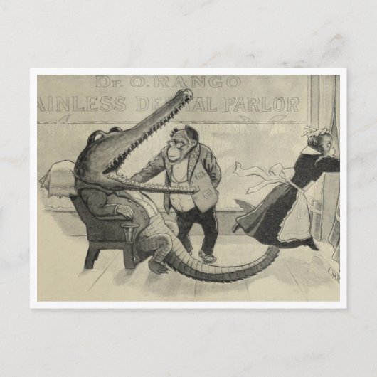 Carte Postale "M. Crocodile au dentiste" (Devant)
