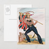 Carte Postale M. E.F. Saville comme "Union Jack" (Devant / Derrière)