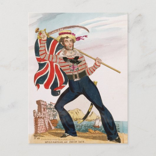 Carte Postale M. E.F. Saville comme "Union Jack" (Devant)