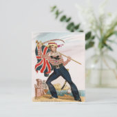 Carte Postale M. E.F. Saville comme "Union Jack" (Debout devant)