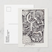 Carte Postale M. Emptyful, dessin à l'encre (Devant / Derrière)