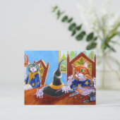 Carte Postale M est pour les chats magiques (Debout devant)