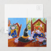 Carte Postale M est pour les chats magiques (Devant / Derrière)