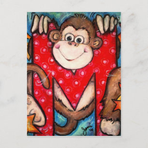 Carte Postale M est pour singe