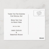 Carte Postale M. et M. Gray Costume et Cravate Gay Mariage Merci (Dos)