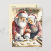Carte Postale M. et Mme Clause Joli Noël Personnalisé (Devant / Derrière)