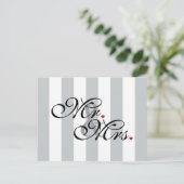 Carte Postale M. et Mme Cliquer pour Customiser les bandes de co (Debout devant)