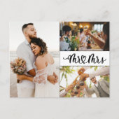 Carte Postale M. et Mme Elegant Wedding Photo Merci (Devant)