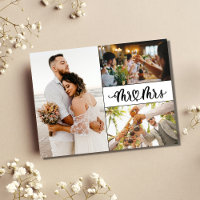 M. et Mme Elegant Wedding Photo Merci