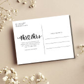 Carte Postale M. et Mme Elegant Wedding Photo Merci