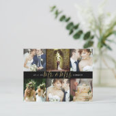 Carte Postale M. et Mme Photo Collage Mariage Merci (Debout devant)