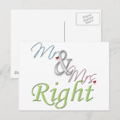Carte Postale M. et Mme Right (Devant / Derrière)