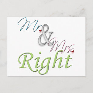 Carte Postale M. et Mme Right