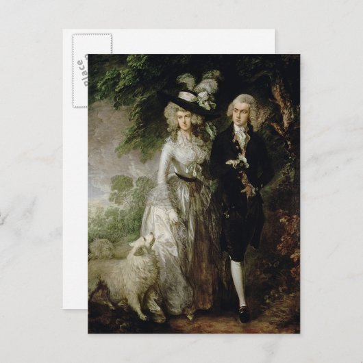 Carte Postale M. et Mme William Hallett, c.1785 (Devant / Derrière)