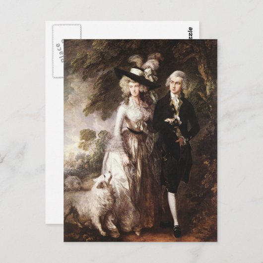 Carte Postale M. et Mme William Hallett de Thomas Gainsborough (Devant / Derrière)