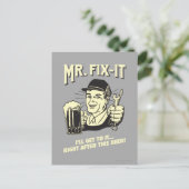 Carte Postale M. Fixit : Après cette bière (Debout devant)