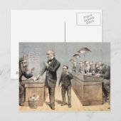 Carte Postale M. Gladstone et ses commis (Devant / Derrière)