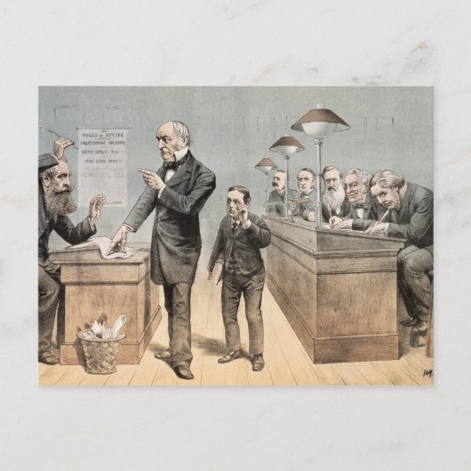 Carte Postale M. Gladstone et ses commis (Devant)