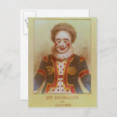 Carte Postale M. Grimaldi en clown (Devant / Derrière)