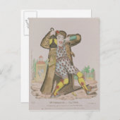 Carte Postale M. Grimaldi en clown, illuminant le (Devant / Derrière)