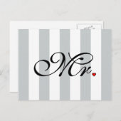 Carte Postale M. Husband Groom Cliquez pour Customiser des bande (Devant / Derrière)