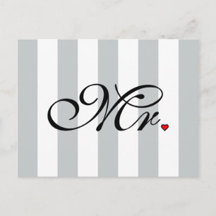 Carte Postale M. Husband Groom Cliquez pour Customiser des bande